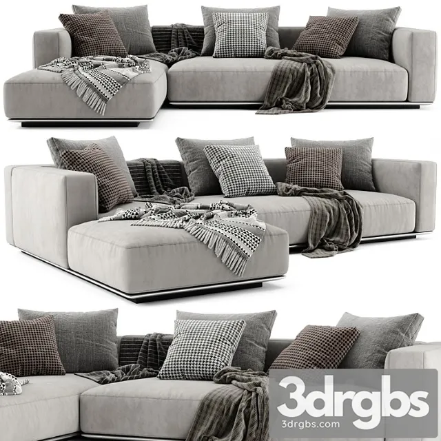 Flexform Grandemare Chaise Longue Sofa 3D Model Free