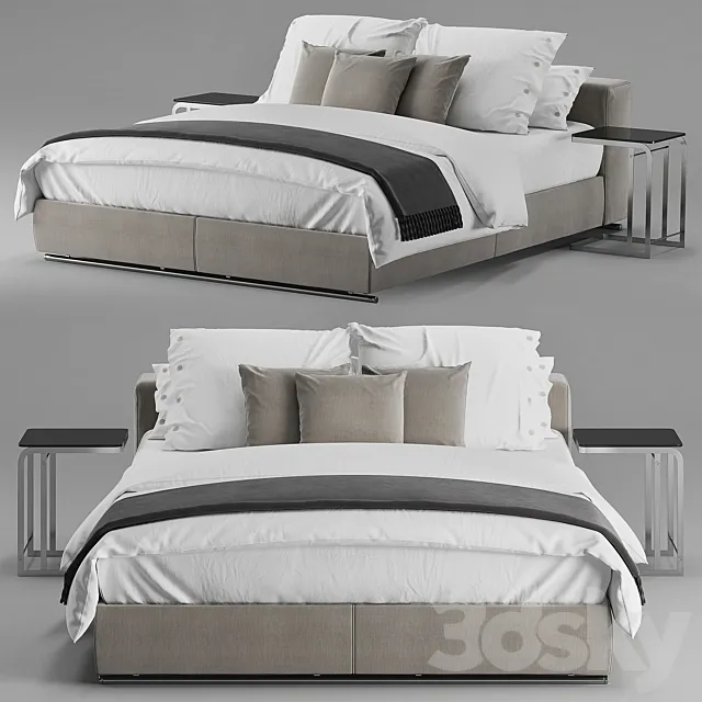 Flexform Groundpiece slim bed 3DModel
