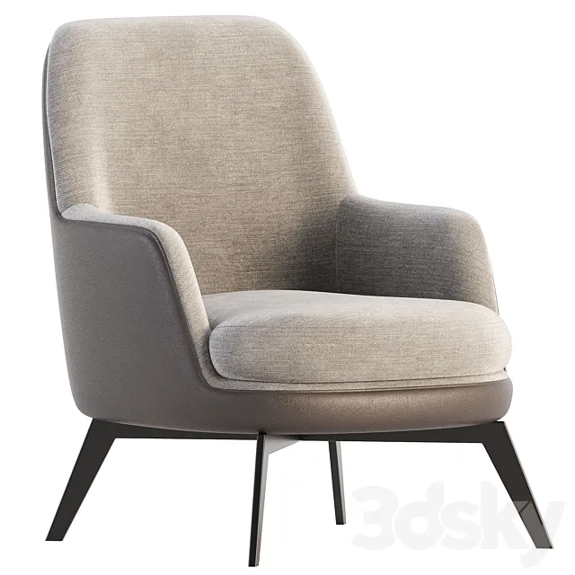 Flexform GUSCIO Armchair 3D Model