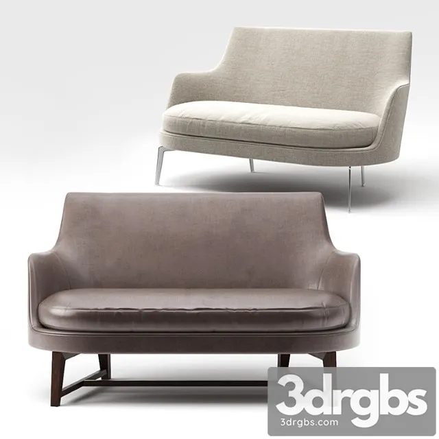 Flexform Guscio Sofa 3 3D Model Download