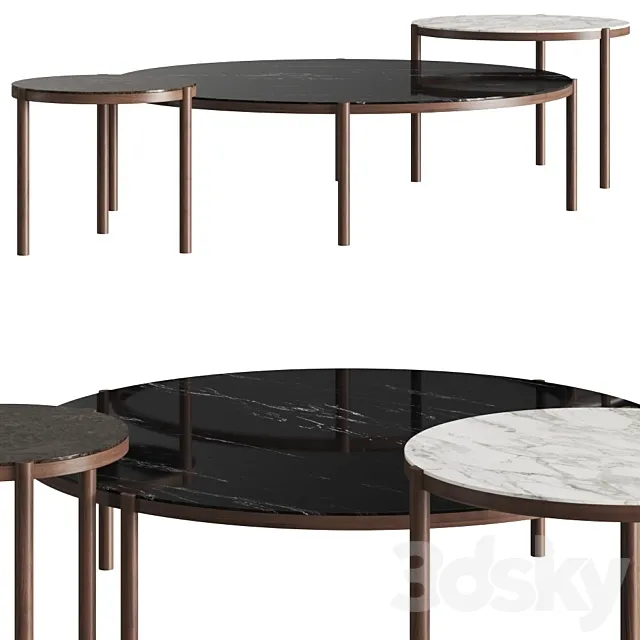 Flexform Gustav Coffee Tables 3D Model
