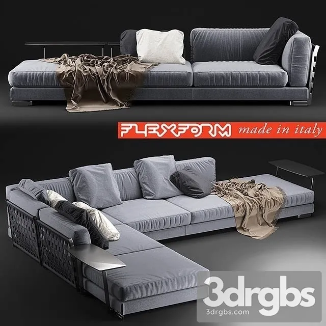 Flexform Halley Sofa 3D Model Free