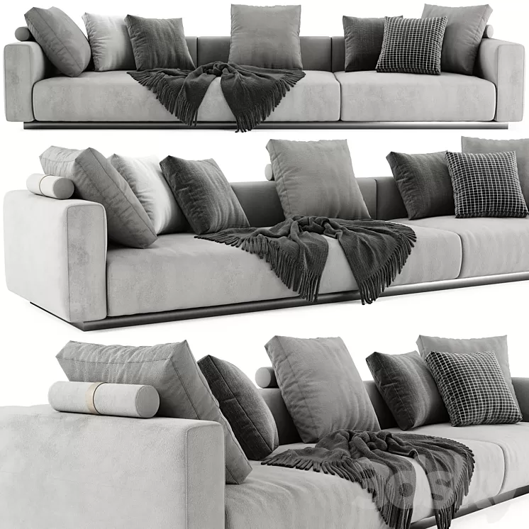 Flexform Lario 3 Seater 3D Model Free
