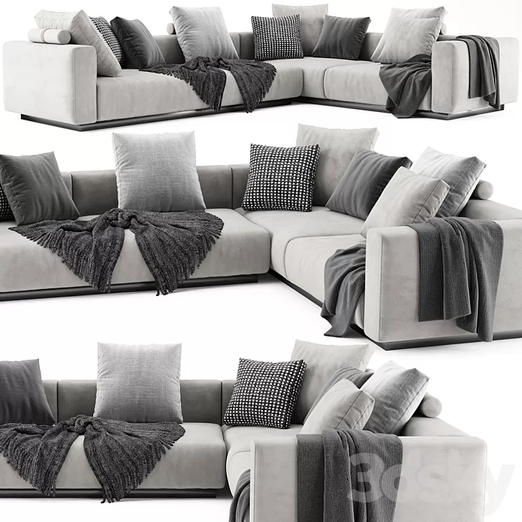 Flexform lario sofa 3D Model Free