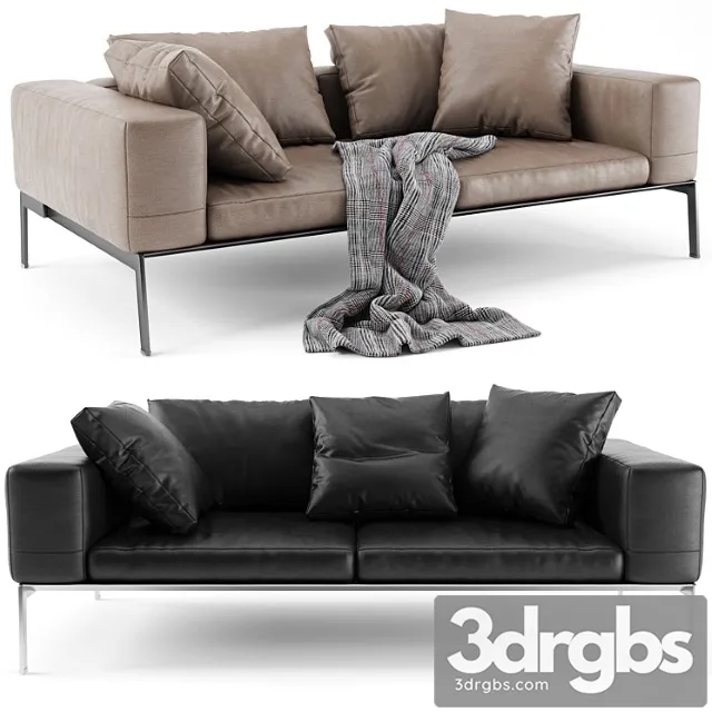 Flexform lifesteel 2 seater 2 3D Model Free