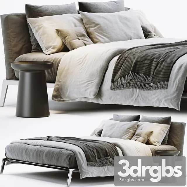 Flexform lifesteel bed_3 2 3D Model Free