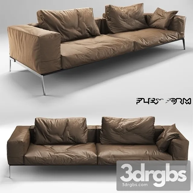 Flexform Lifesteel Sofa 01 3D Model Free
