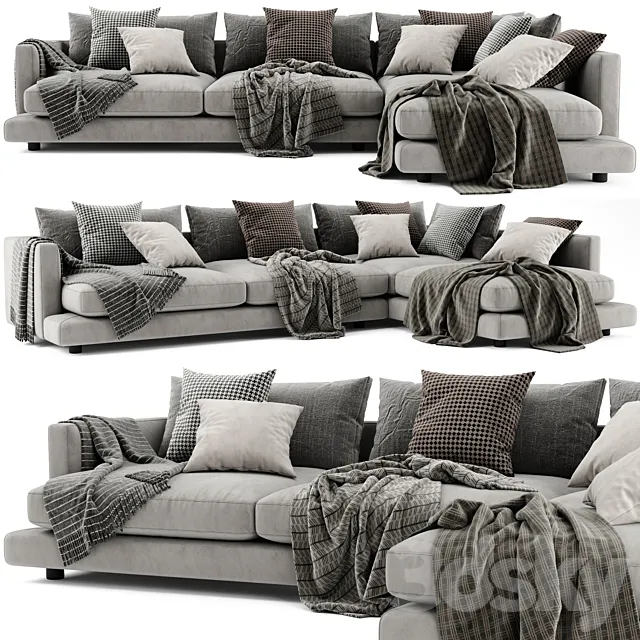 Flexform Long Island Chaise Longue Sofa 3DModel