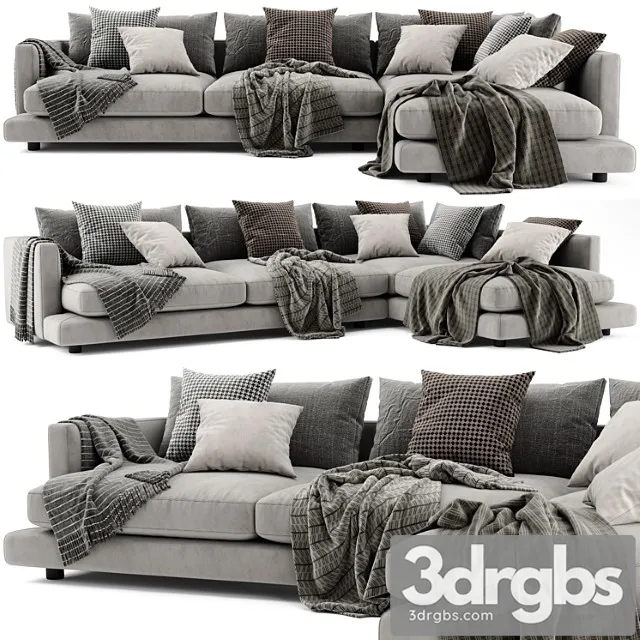 Flexform long island chaise longue sofa