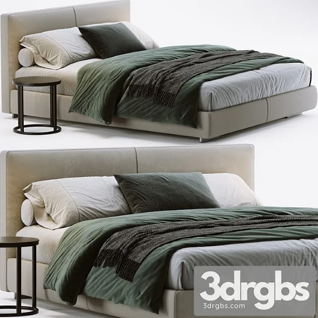 Flexform magnum bed_1 2 3D Model Free