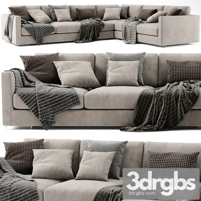 Flexform Magnum L Shaped Sofa 3D Model Free