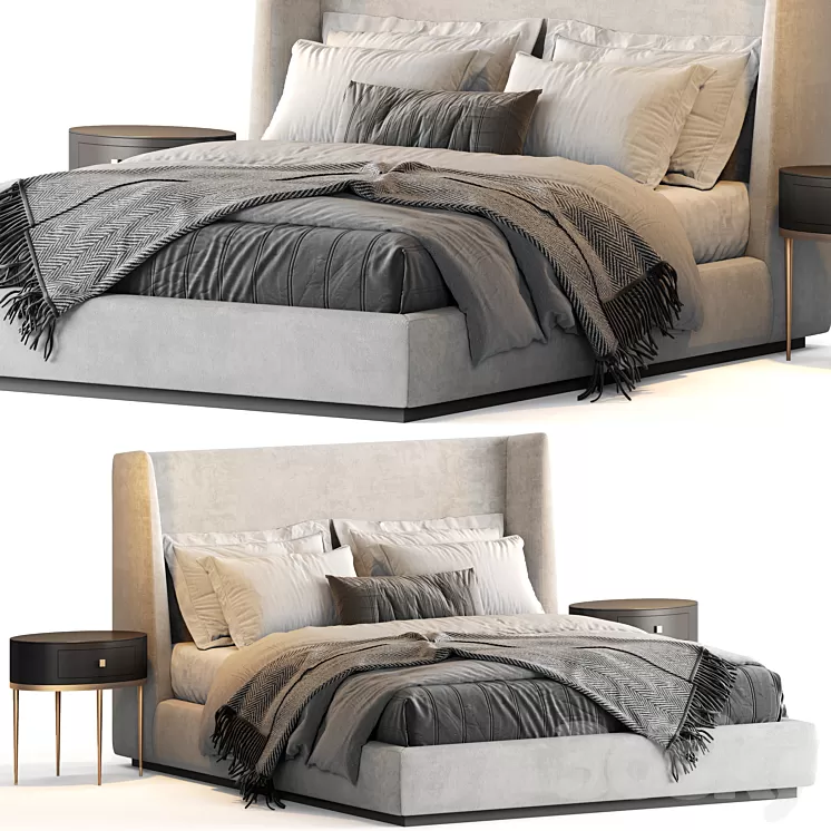 Flexform Midnight Bed 3D Model Free