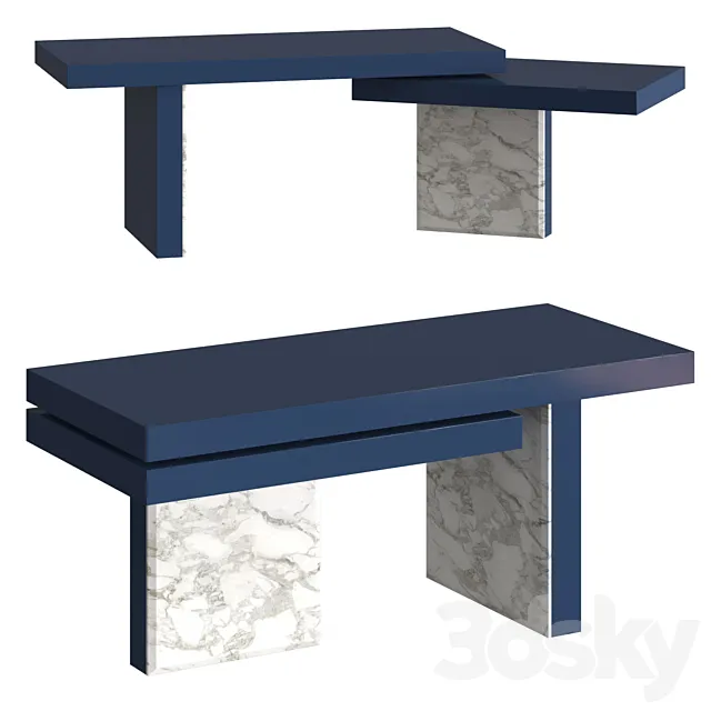 Flexform Mood Benjamin Table 3D Model
