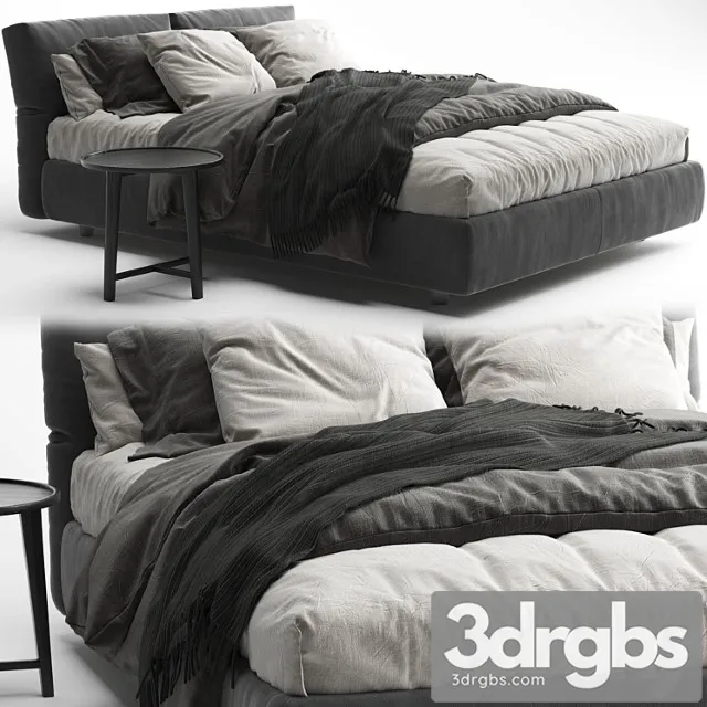 Flexform newbridge soft bed 2 3D Model Free