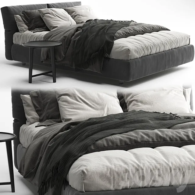 Flexform Newbridge Soft Bed 3D Model