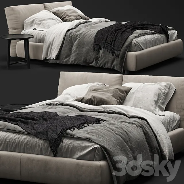 Flexform Newbridge Soft Bed 3DModel