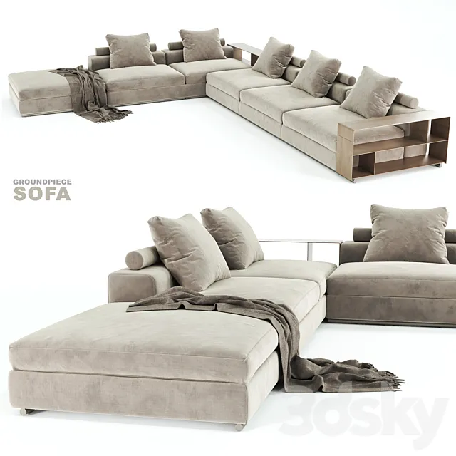Flexform Sectional Sofa 3D Model