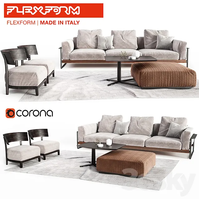 Flexform set 3D Model