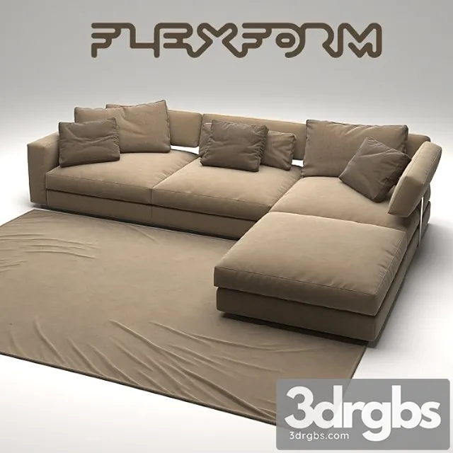 Flexform Sofa 5 3D Model Download