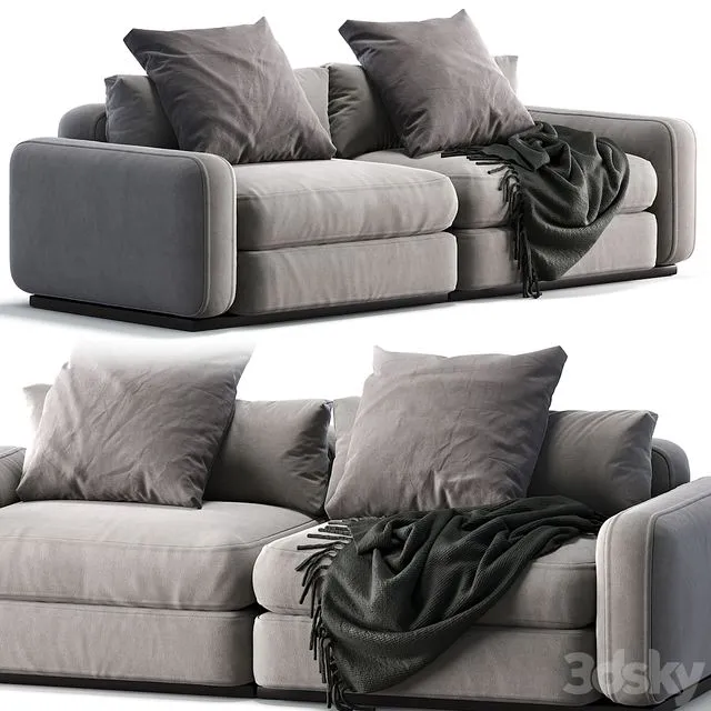 Flexform Sofa Beauty (with plaid) 3D Model