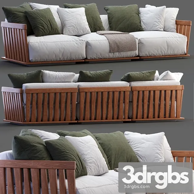 Flexform sofa zante 2 3D Model Download