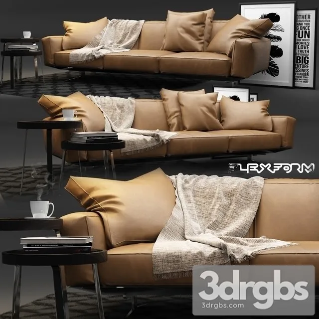 Flexform Soft Dream Sofa 01 3D Model Free