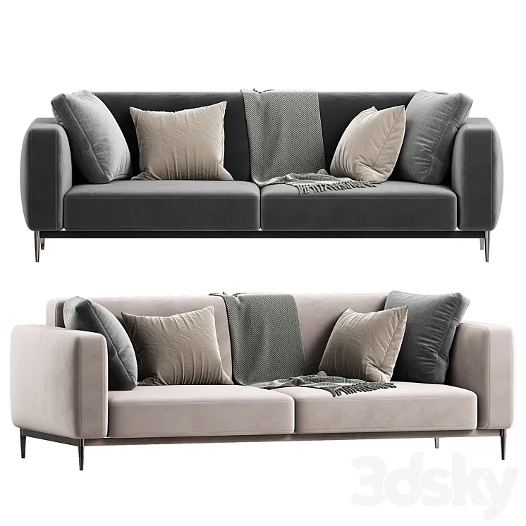 Flexform_Romeo_Compact_Sofa 3D Model Free