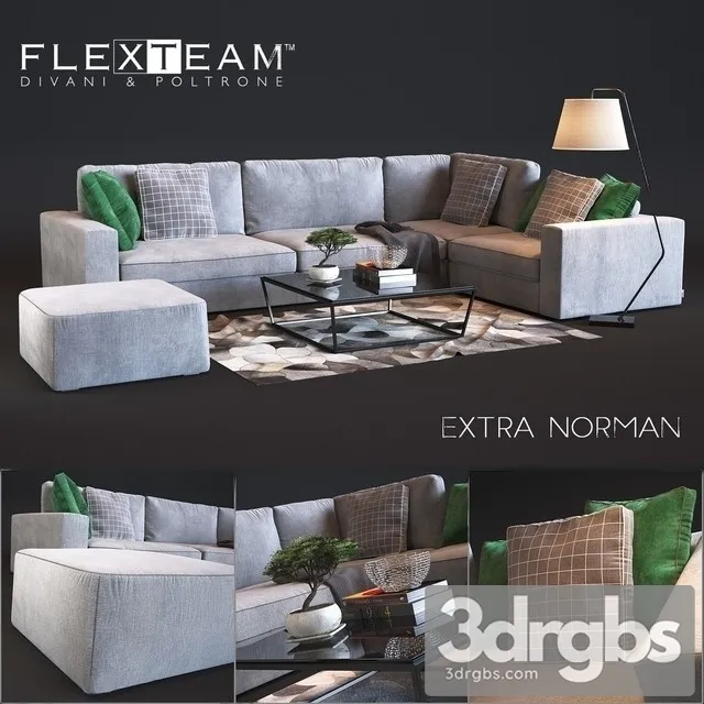 Flexteam Extra Norman Sofa 01 3D Model Free