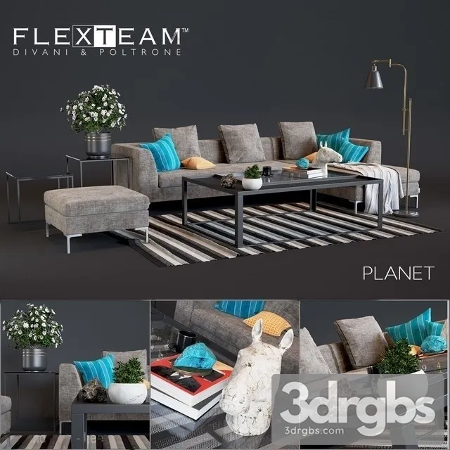 FlexTeam Planet Sofa 01 3D Model Free