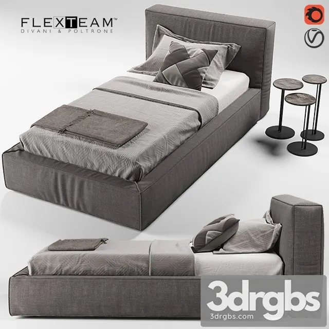 Flexteam Slim One Bed 3D Model Free