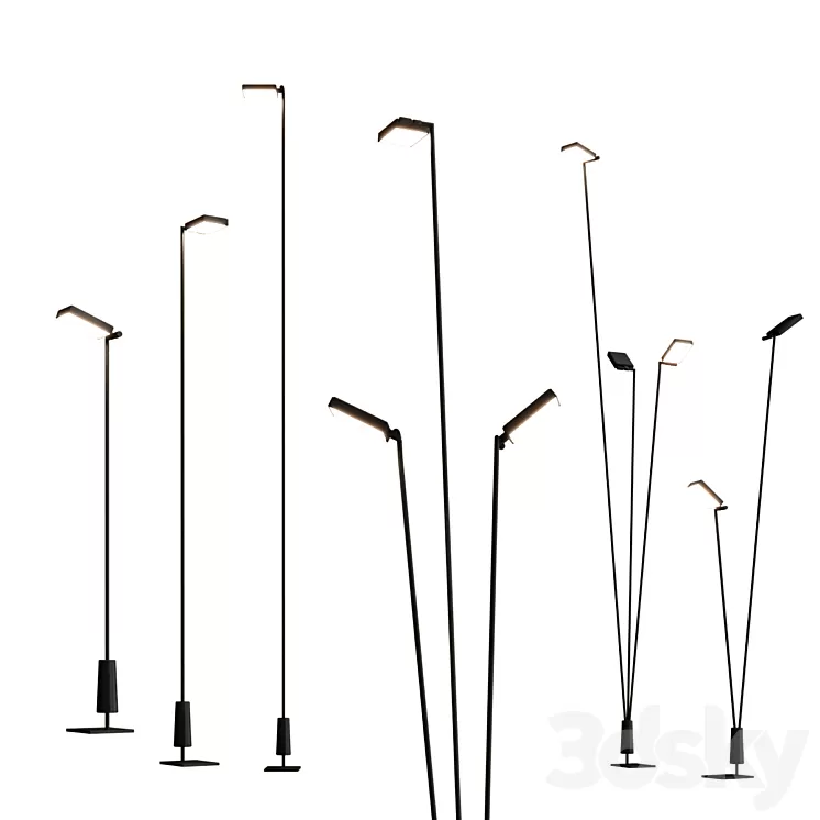 FLIA Street lamp By LUCEPLAN 3D Model Free Download