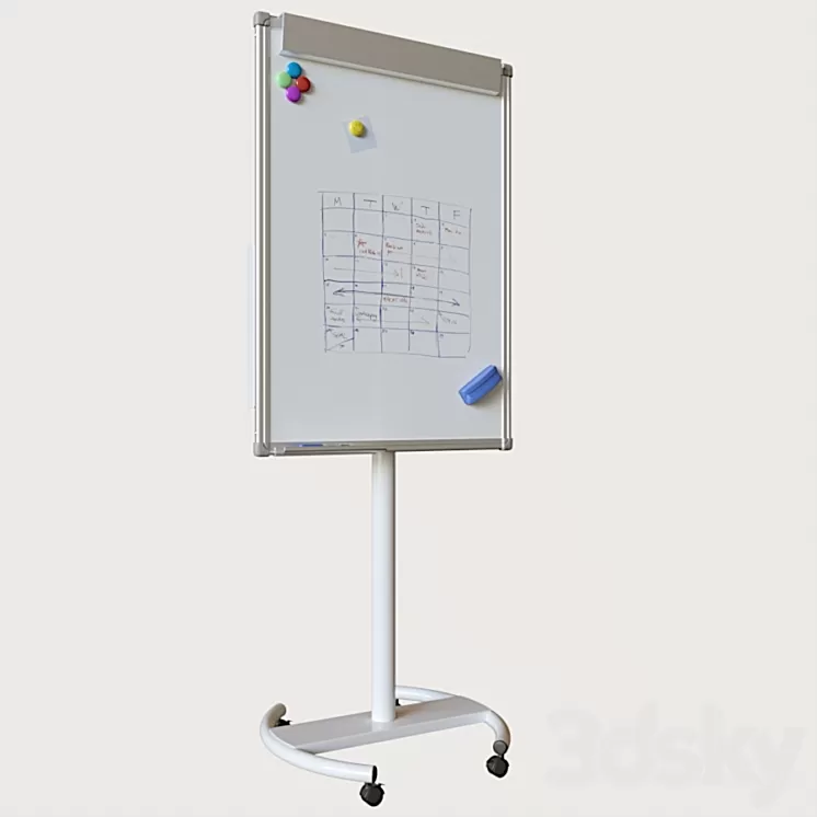 Flipchart Attache 700x1000 3D Model
