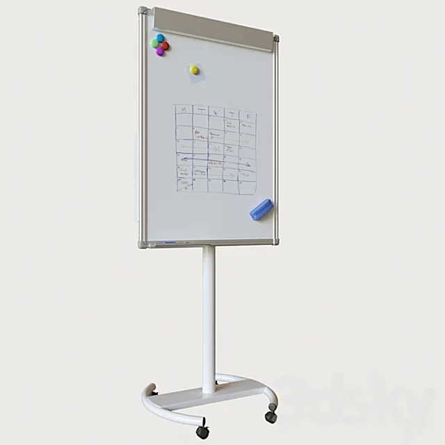 Flipchart Attache 700x1000 3DModel