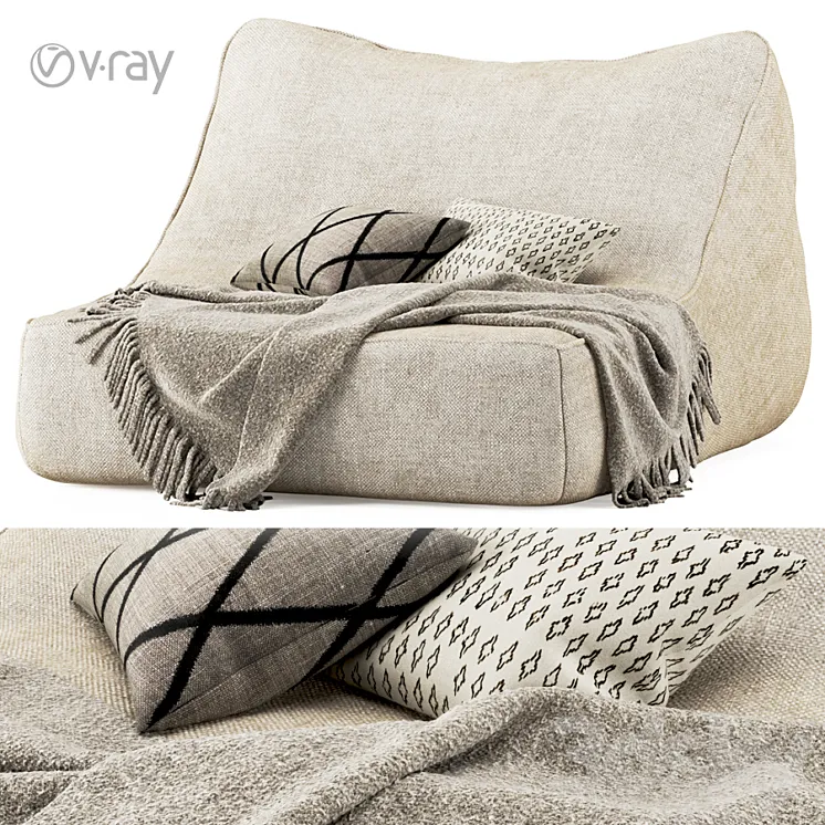 Float Paola Lenti / Pouf by Paola Lenti 3D Model Free