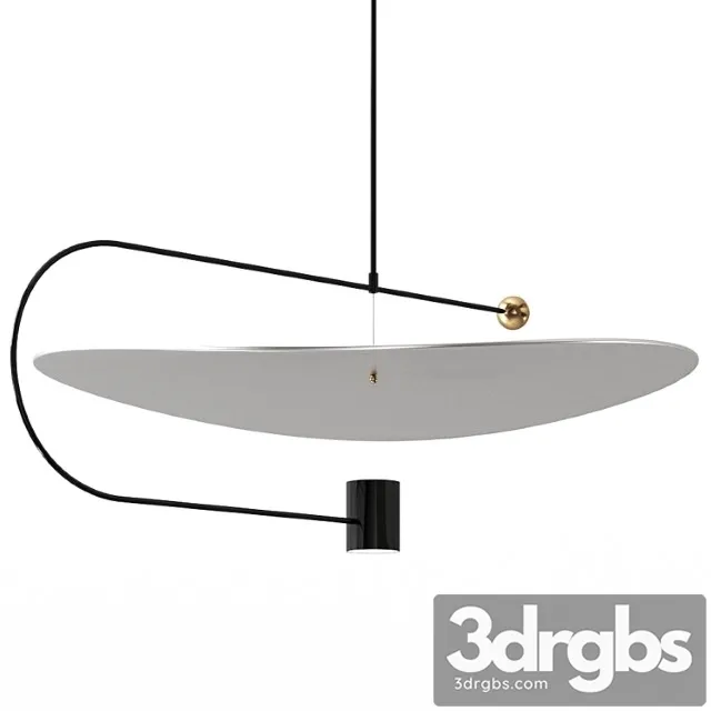 Float wide pendant light 3D Model Free
