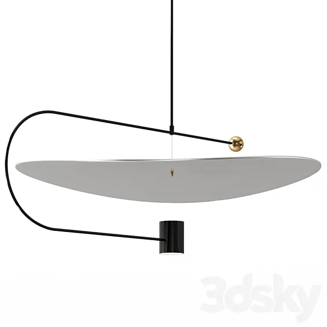 Float Wide Pendant Light 3D Model
