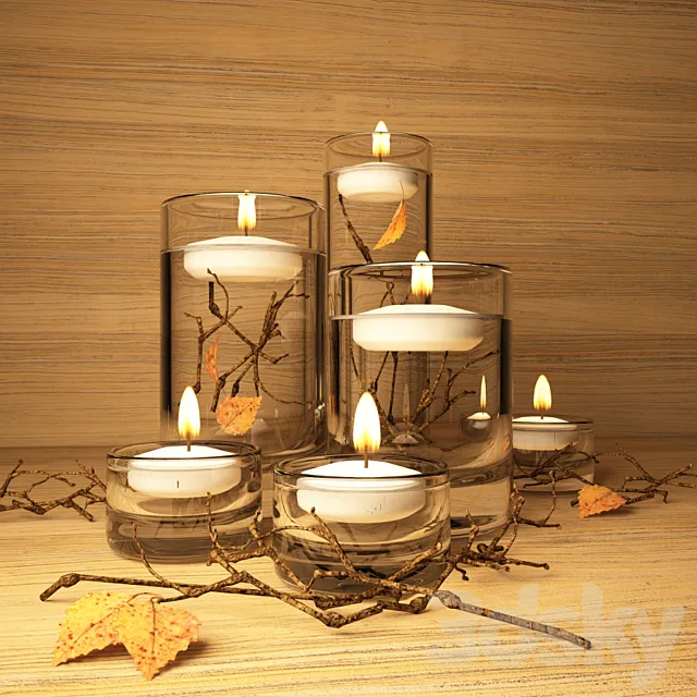 Floating candles 3DModel
