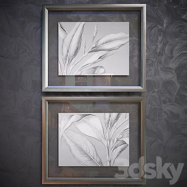 Floating Leaves pictures 3D Model