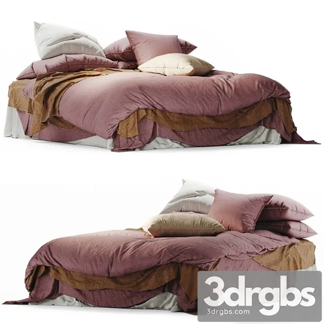 Flocca Linen Bedding 3D Model Free
