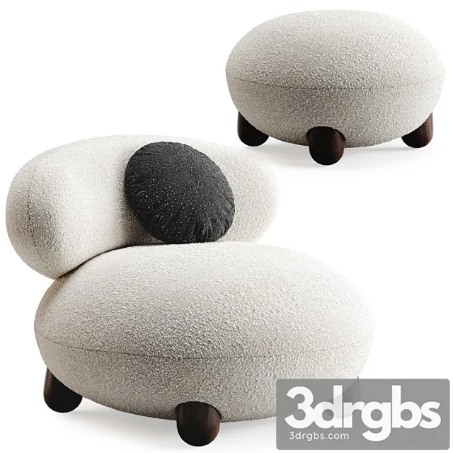 Flock Lounge Chair By Noom 3D Model Free