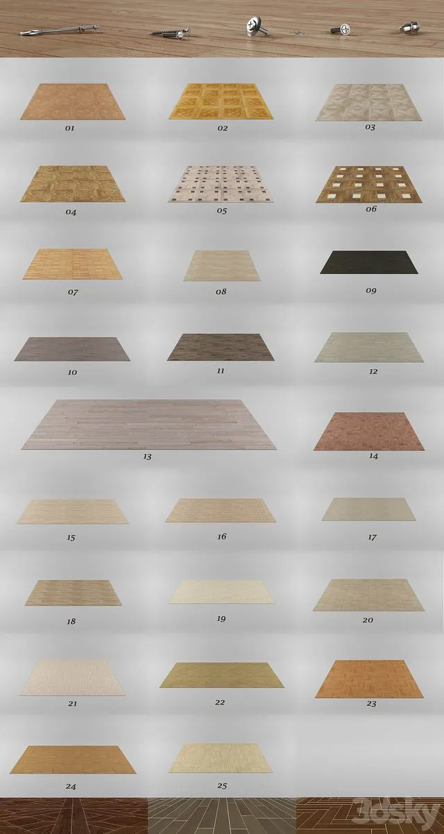 Floor coverings vol. 02 3D Model