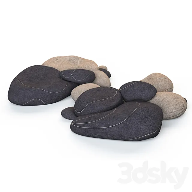 Floor cushions stones Chairs SMARIN Free Download