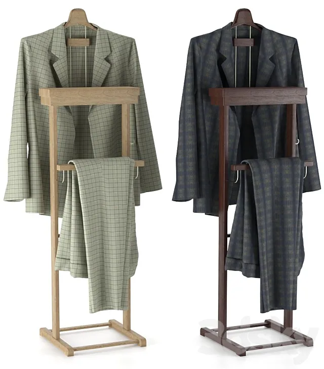 Floor hanger for suit and clothes with shelf Free Download