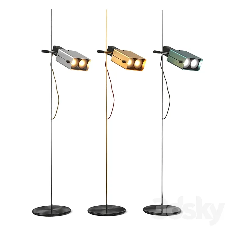 Floor Lamp 1969 Etienne Fermigier 3D Model Free