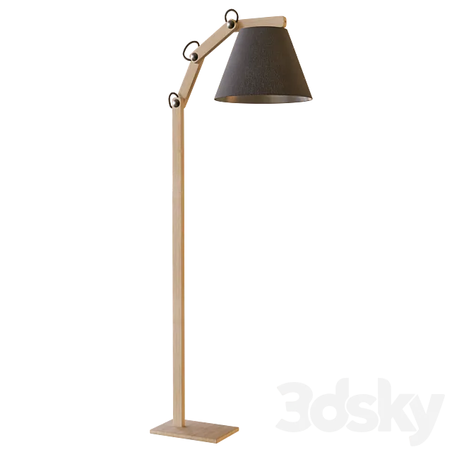 Floor lamp 22719 Joga Black Alfa 3D Model