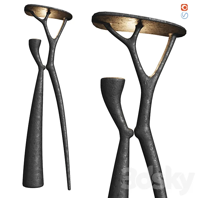 Floor Lamp Abstract Loft Concept 3D Model