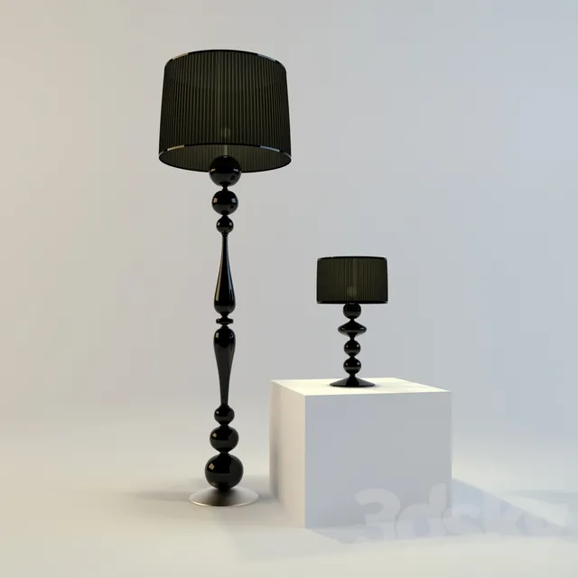 floor lamp and table lamp 3D Model