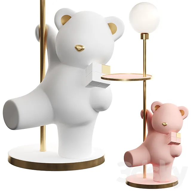 Floor lamp bear cub 3D Model