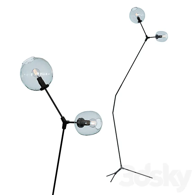 Floor lamp Branching Bubbles 3D Model