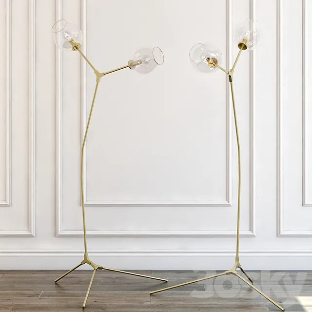 Floor lamp branching bubbles 3DModel